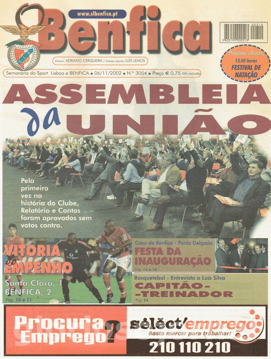 jornal o benfica 3054 2002-11-06